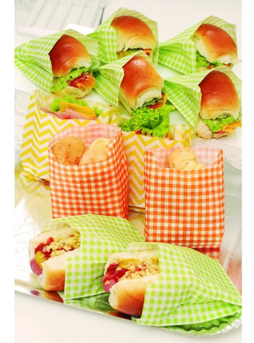 Imagem 2 de 3 de 50 Saquinhos Para Pipoca/hot Dog Liso Vermelho Gnd Festa