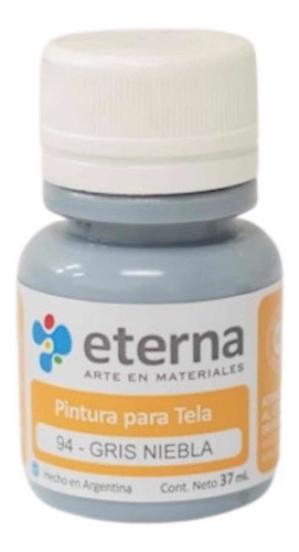 Pinturas Para Tela 37 Ml Eterna En La Plata Color Del Óleo 94 Gris Niebla