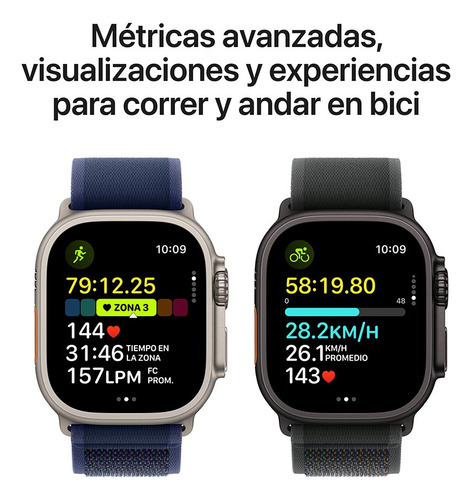 Apple Watch Ultra 2 GPS + Cellular • Caja de titanio natural de 49 mm • Correa Ocean azul marino - Excelente (Reacondicionado)