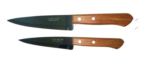 Pack 2 Cuchillos Cocineros 5 Y 7  Tramontina Mango Madera