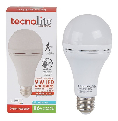 Foco Led Emergencia Luz De Día, Batería 2 Horas, Tecnolite