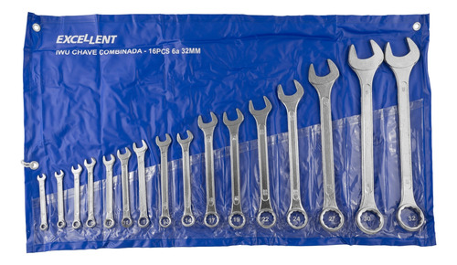 Chave Combinada Jogo 6 A 32 Mm Kit C/ 16 Peças