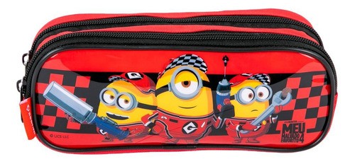 Estojo Escolar Sestini Cor Vermelho Lisa