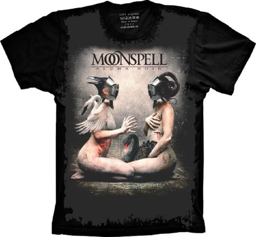 Camiseta New Frete Grátis Plus Size Moonspell Alpha Noir