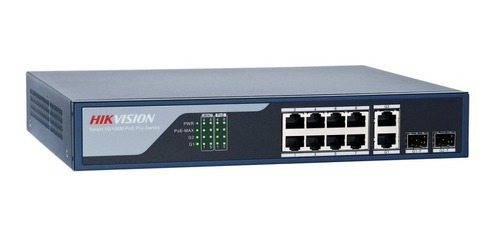 Imagen 2 de 2 de Switch 8 Puertos Poe Rj45 Hikvision Ds-3e1310p-si 125w