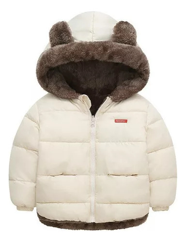 Chaqueta De Invierno Para Bebés Y Niñas Con Osito De Peluche