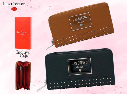 Imagen 8 de 10 de Billetera Fichero Tarjetero Miss Unique Mujer Tachas Diseño
