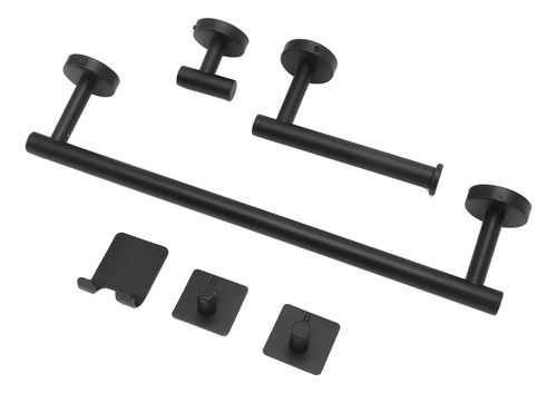 Barra De Toalla De Acero Inoxidable, Negro Mate, A Prueba De