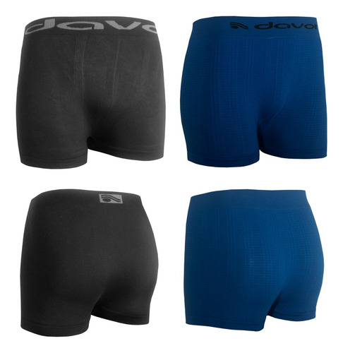 Pack X4 Davor Boxer Hombre Algodon Liso Sin Costura T. S-xxl