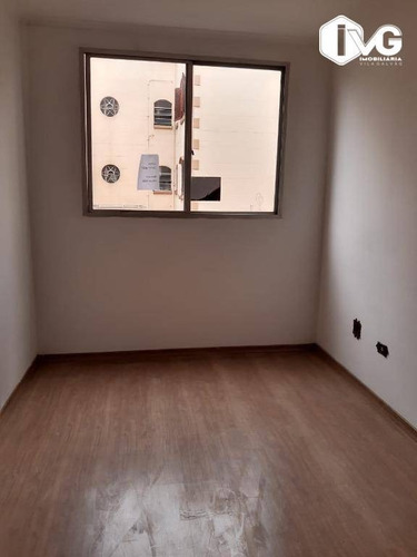 Apartamento Com 1 Dormitório Para Alugar, 48 M² Por R$ 1.000,00/mês - Vila Rosália - Guarulhos/sp - Ap2254