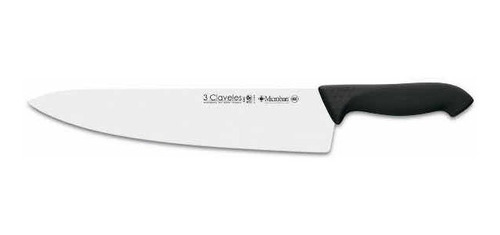 Cuchillo Cocina Proflex Negro 25 Cm 3 Claveles 8284