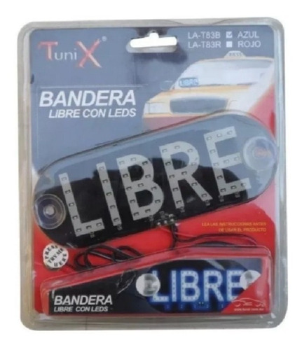 Letrero Taxi Libre Con Led Rojo