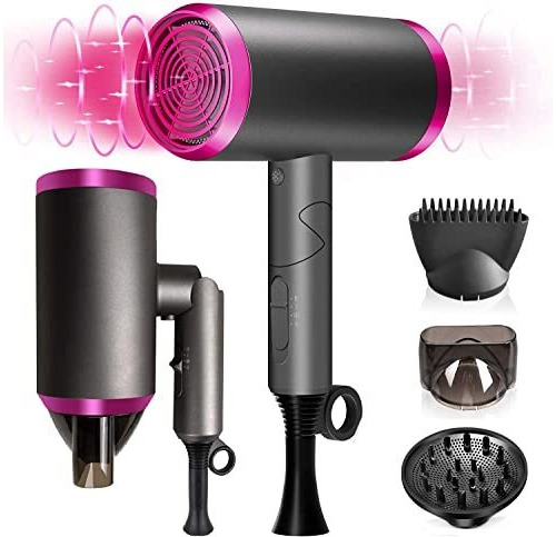 Secador De Pelo Profesional De 1800 W Con Difusor, Secador D