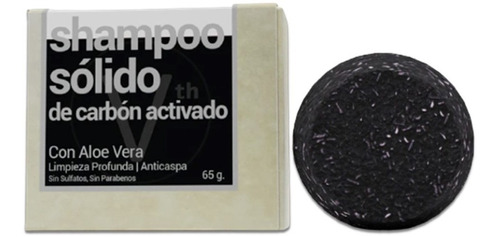 Shampoo Solido Carbon Activado Con Aloe Vera Anticaspa
