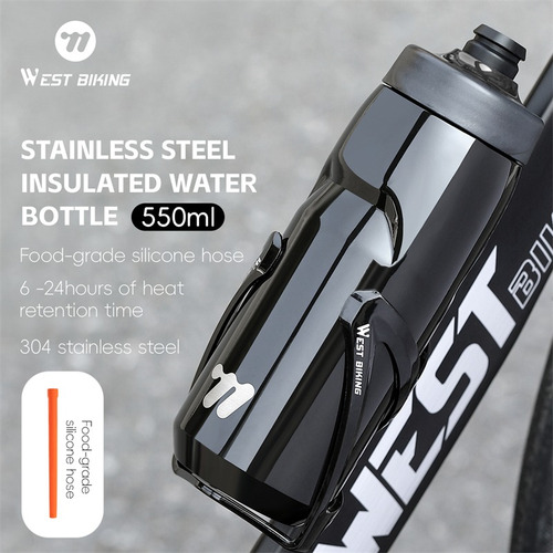Botella De Agua Para Bicicleta Con Aislamiento De Acero Inox