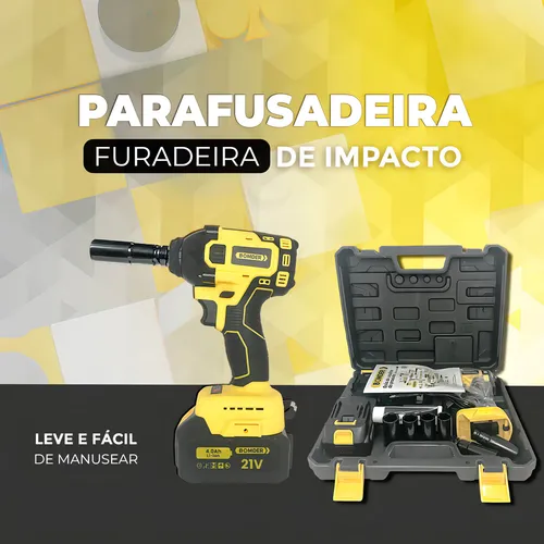 Furadeira Parafusadeira Ferramenta 21v 4ah 320nm Sem Fio