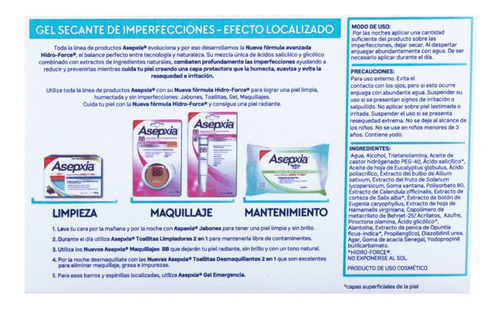 Gel Secante Spot Asepxia Transparente 28g Genomma Lab