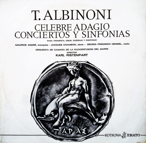 T. Albinoni - Celebre Adagio Conciertos Y Sinfonía Lp 