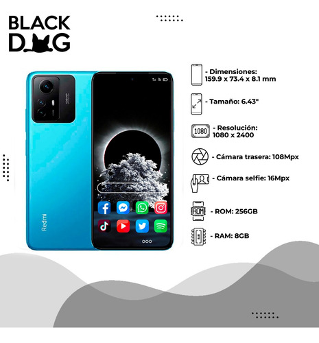 Xiaomi Redmi Note 12s 256 /8 Gb Triple Cámara 108 Mpx + Auri