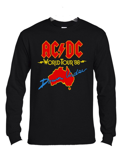 Polera Ml Acdc Down Under World Tour 88 Rock Abominatron