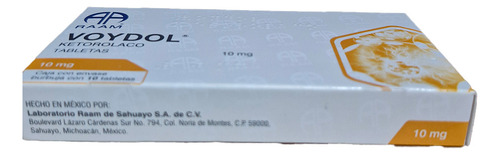 Voydol Ketorolaco 10 Mg 10 Tabletas