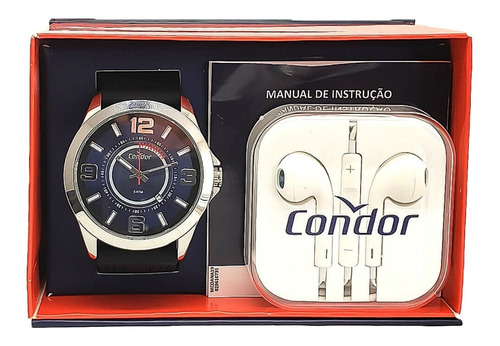 Relógio Masculino Pulseira De Borracha Condor Original