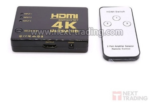 Chaveador/switch Hdmi 3ex1s Hdtv1.3b, 1.4 Autom/contr Remot
