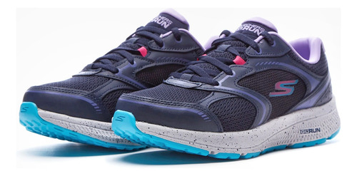 Tenis Skechers Go Run Consistent Azul Lila Running Gym