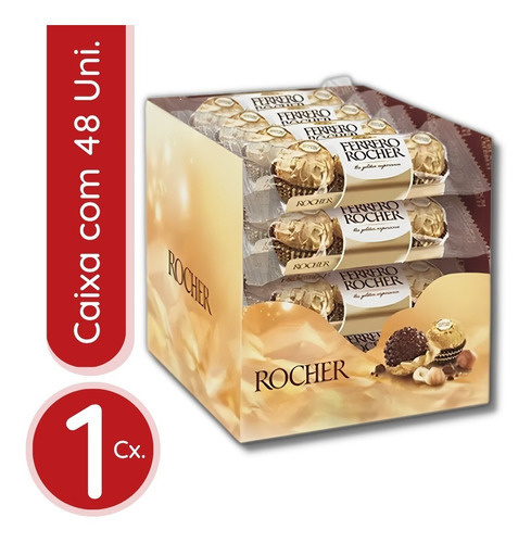 Bombom Ferrero Rocher - 1 Caixa Com 48 Bombons