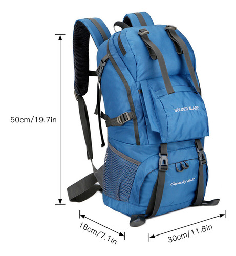 Mochila De 45 L Para Acampar Y Senderismo, Gran Capacidad, A