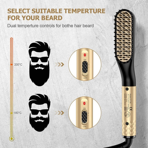 Plancha De Pelo Y Barba Iforu Peine Electrico Multifuncional