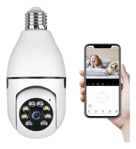 Camera Ip Inteligente Lampada Panoramica Noturna Wifi Espiã