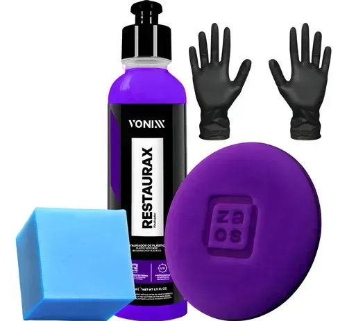 Glow Up Re:z セット Kit Restaurax Renova Plástico Aplicador Zacs Luva Nitrílica Cor