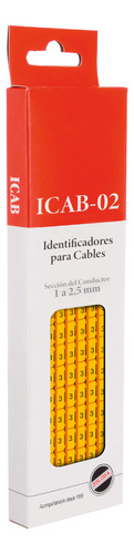 Identificador Para Cable De 1 A 2.5mm Numero 3 Icab-02/3