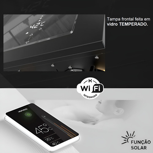 Aquecedor Komeco Ko 26sl Prata Decor Edition Wifi Bivolt Glp Prateado Glp