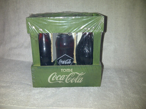 Cajon De Madera Coca Cola Con Botellas De Vidrio Memorabilla