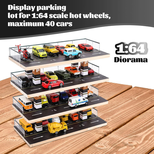 Saichotoy Hot Wheels & Matchbox Display Case, 1/64 Scale ...