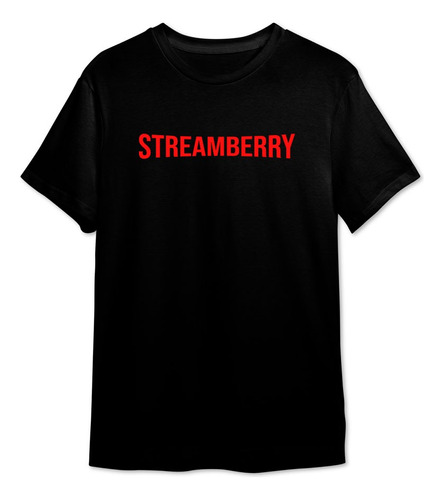 Remera Algodón Serie Netflix Black Mirror Streamberry Logo