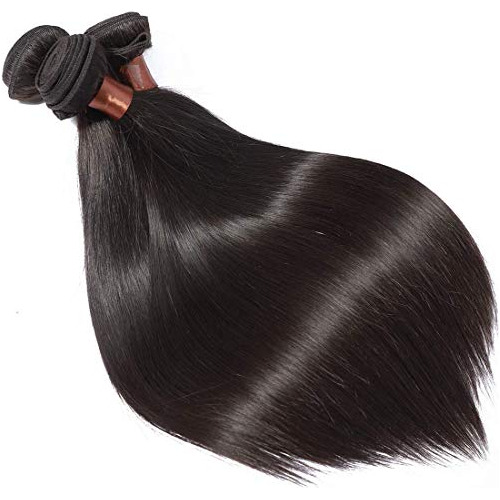 Pelo Negro Brazal Virgen Pelo Recto 3 Bultos Tejido Zy6s6