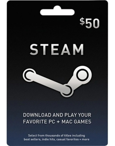 Tarjeta Steam Wallet 50 Usd Global Entrega Inmediata