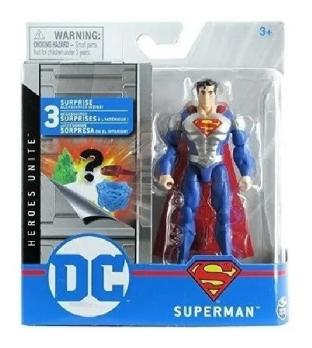 Muñeco Articulado 10cm Dc Acessorios Juguete Superman Heroes