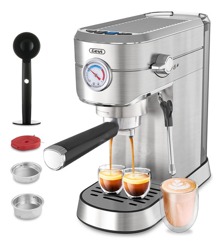 Máquina De Espresso Profesional De 20 Bares Vaporizado...