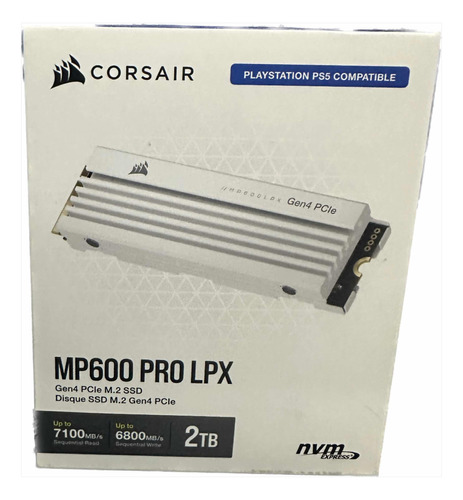 Memoria Corsair Ssd 2 Teras Ps5 Gen4 Playstation 5 Mp600 Pro