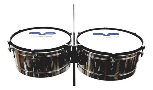 Imagen 2 de 9 de Timbaleta Pyp Percusion Aros Macizo Pata Doble Planchuela F