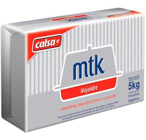 Margarina Mtk Calsa Repostería Y Masa 5kg