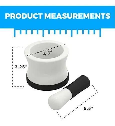 Mortero Y Mazo De Silicona Y Porcelana Ez-grip Con Desmontab