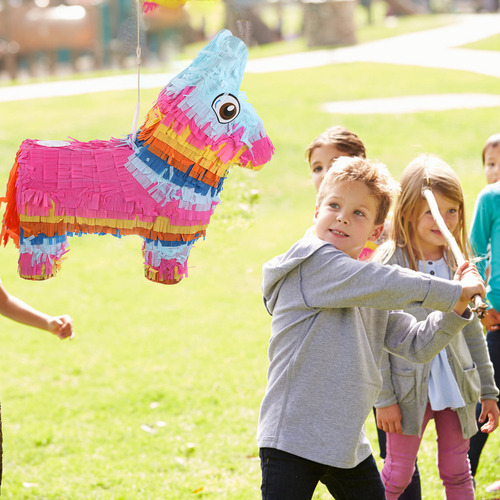 Decoración De Piñata Con Forma De Burro Arcoíris Para Niños