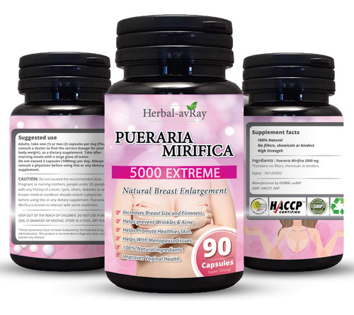 Pueraria Mirifica Capsulas 5000 Mg - Pildoras Naturales Para