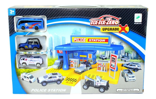 Pista Estacion Policia Taller Mecanico Carro Juguete Carrito