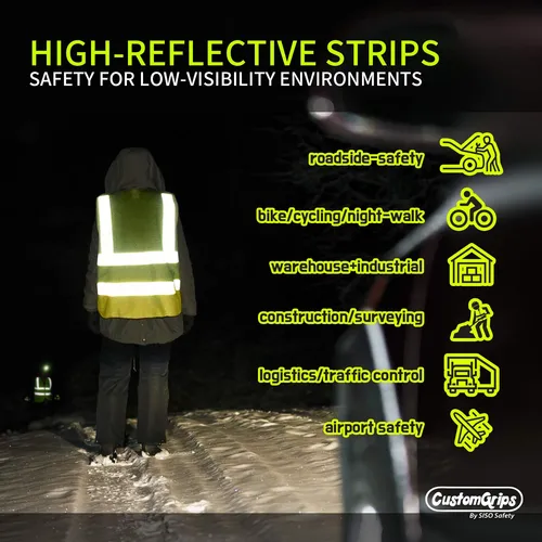 Chaleco De Seguridad Siso Xxl Verde Neón Reflectante